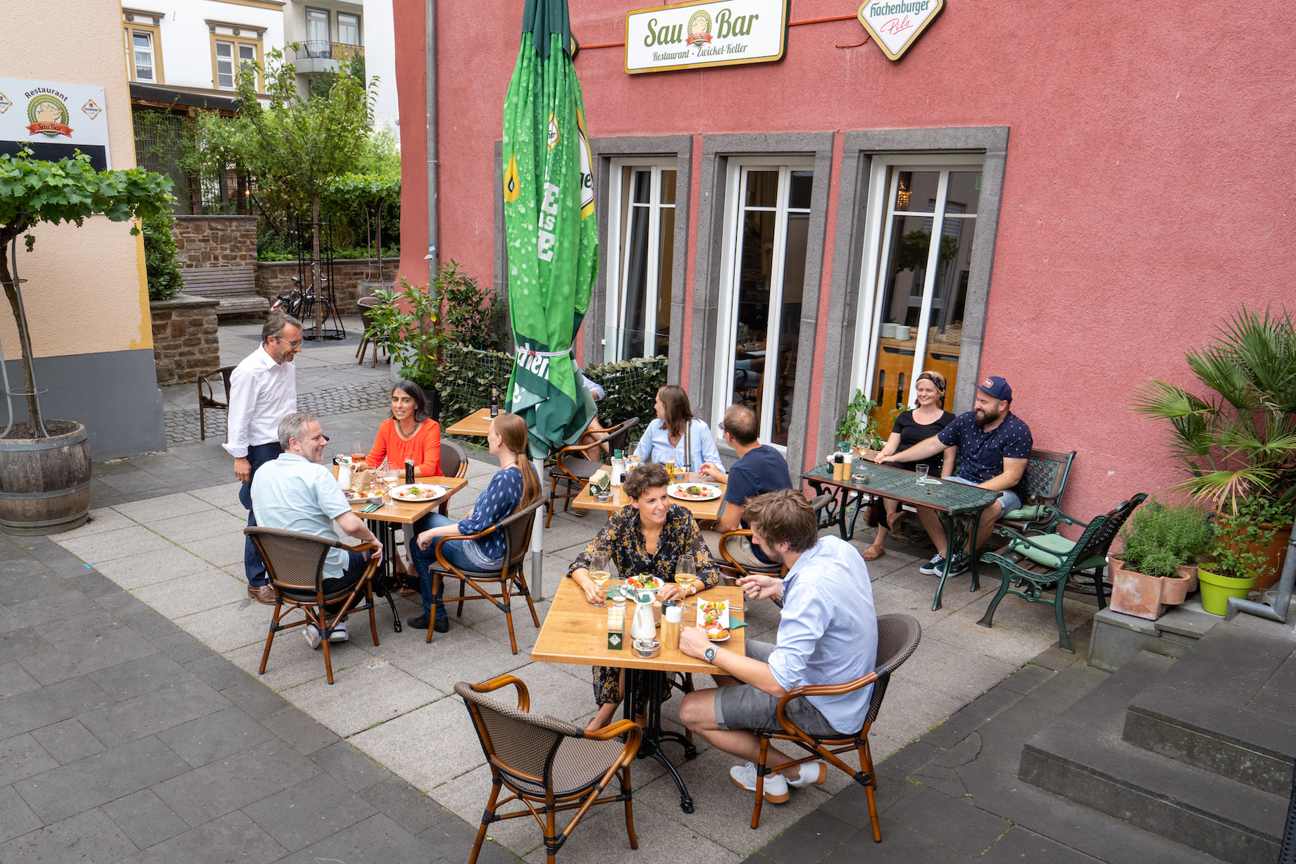 Restaurant SauBar Koblenz Innenhof